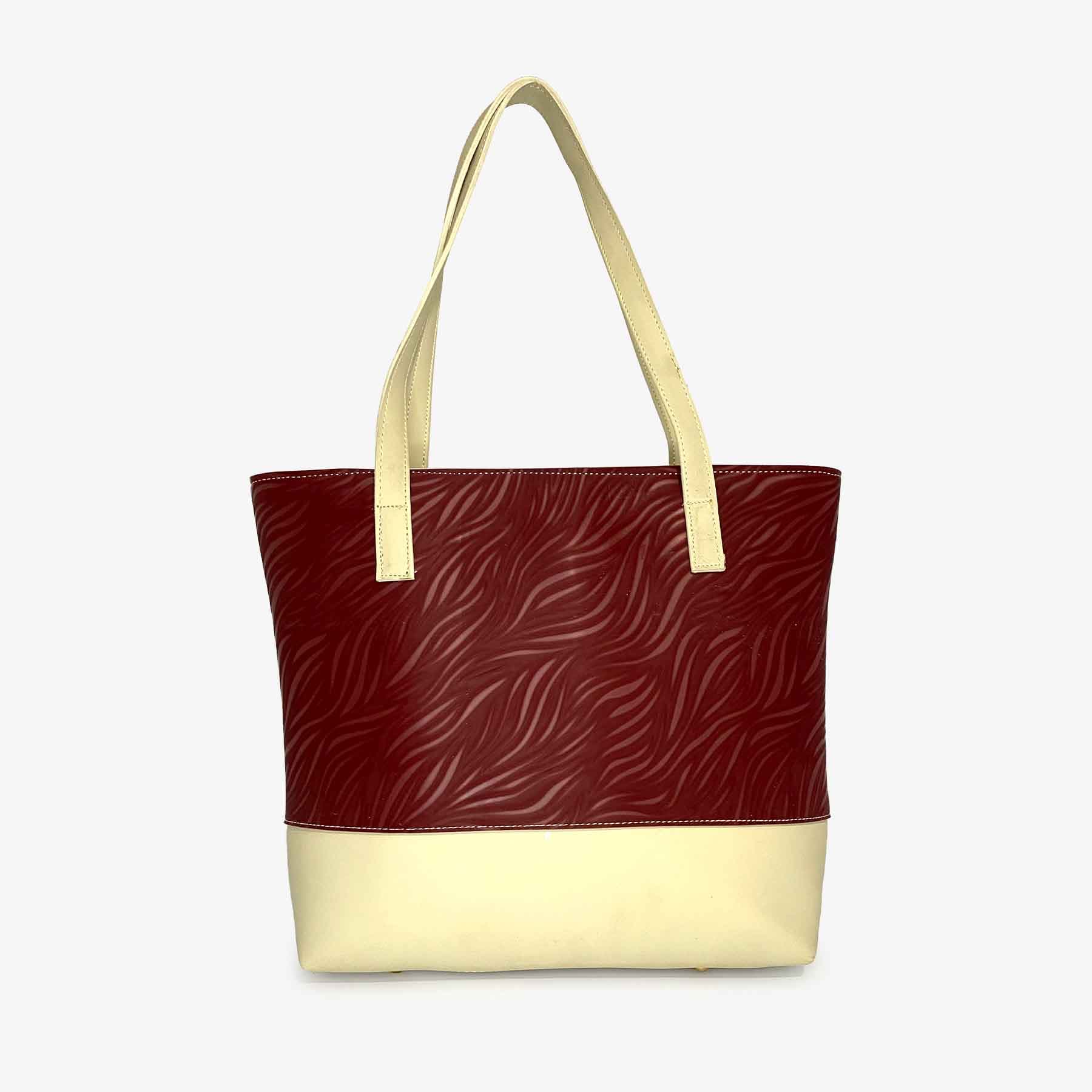 Color Blocked Maroon White