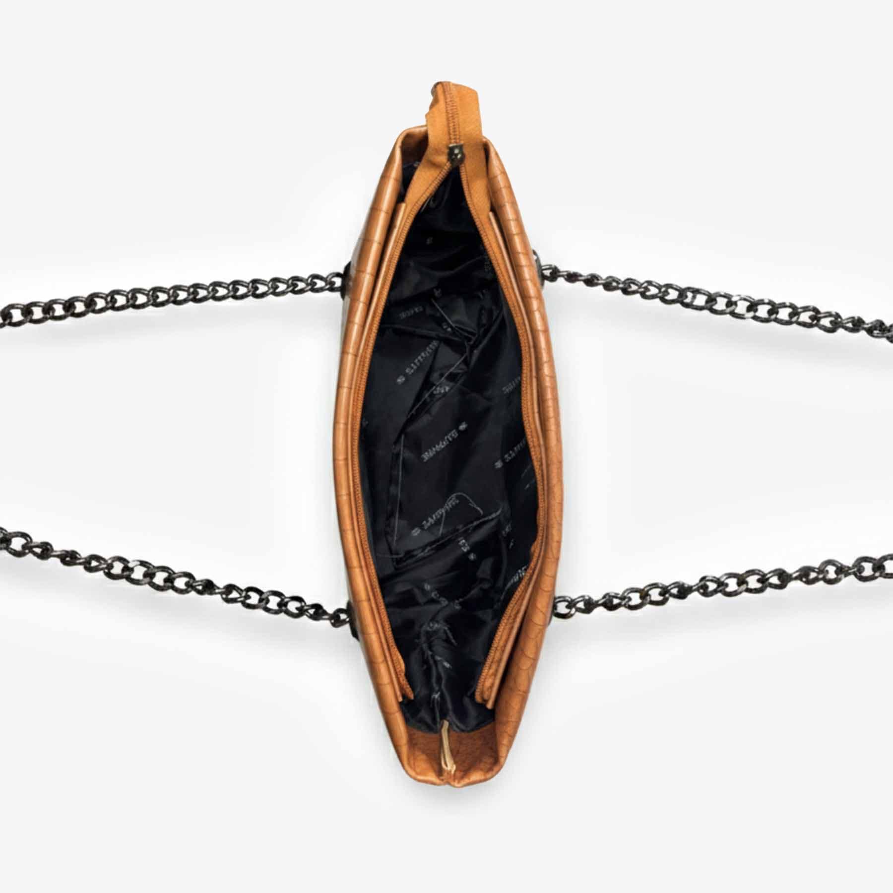 Premium Croco Leather Tote Bag Light Brown