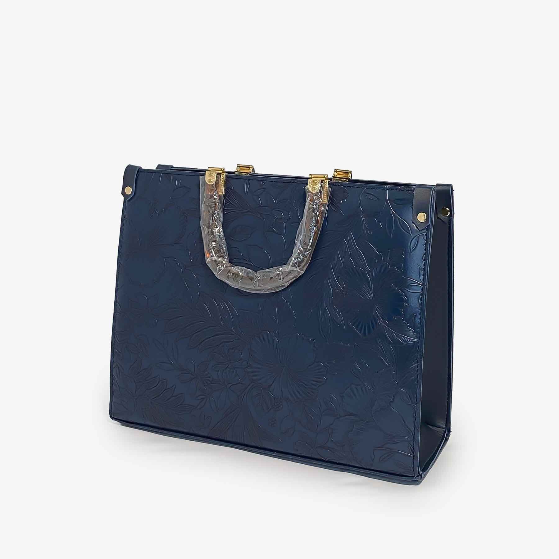 Flowers Designing Tote Bag Blue