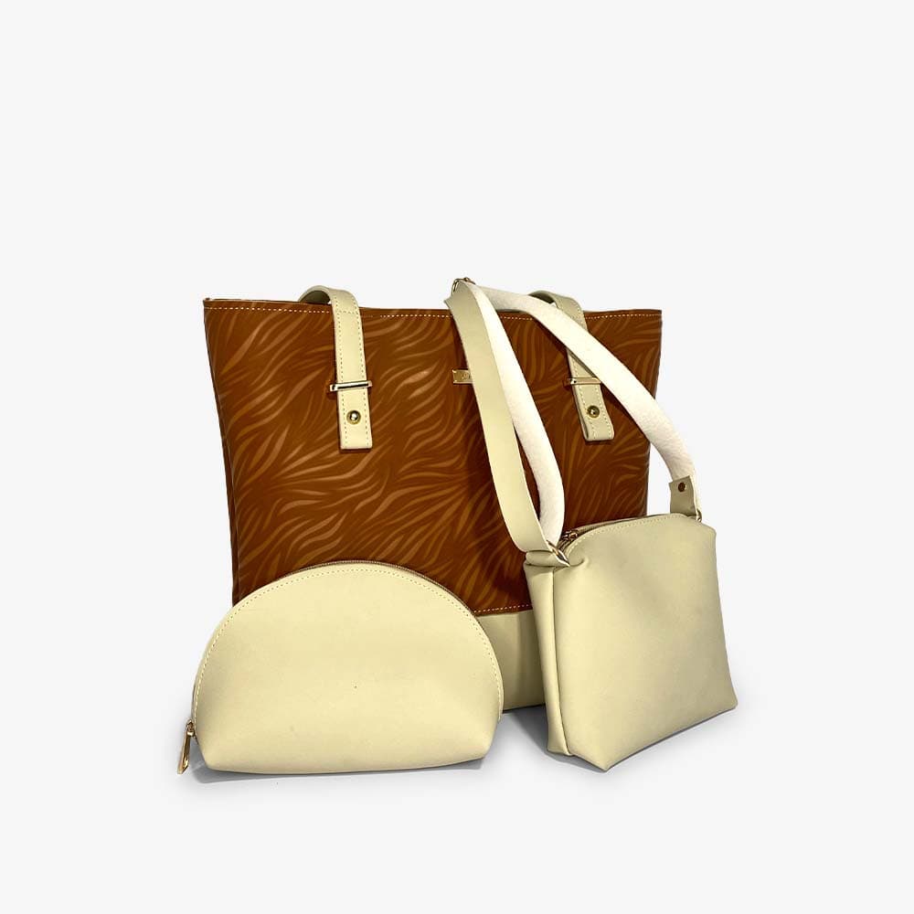 Color Blocked Brown Skin