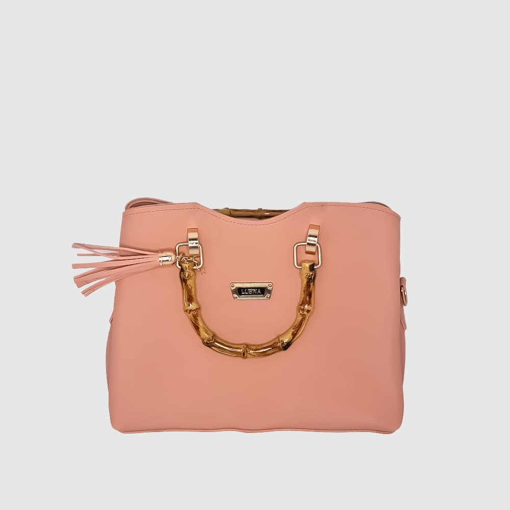Bamboo Handle Purse Pink Bamboo Handle Purse Pink